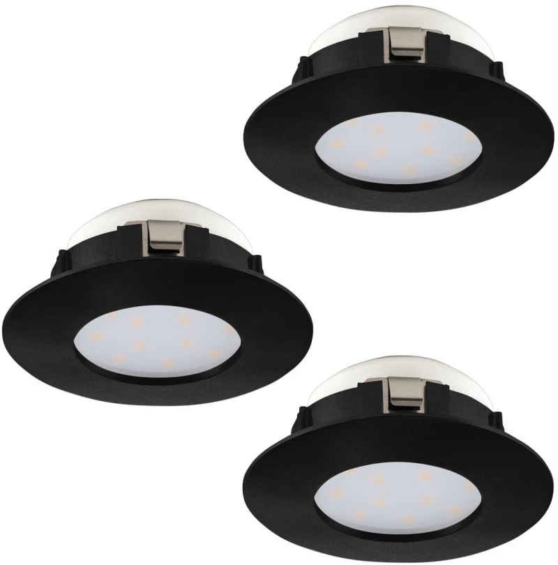 Φωτιστικό Χωνευτό Eglo 900744 PINEDA Μαύρο Ματ (Black Mat) 3000K