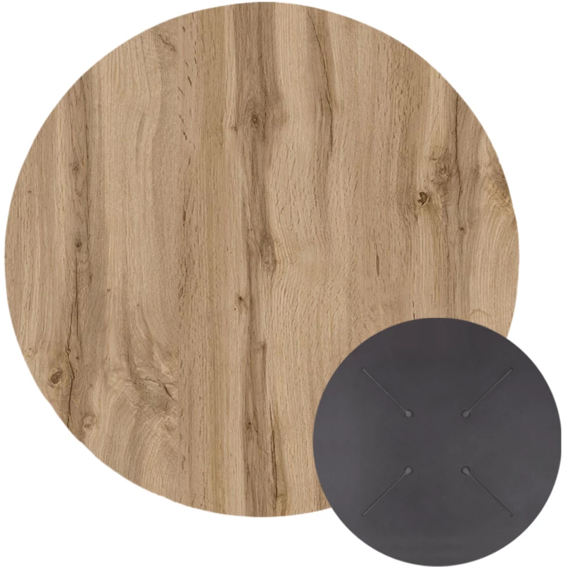 ΕΠΙΦΑΝΕΙΑ ΤΡΑΠΕΖΙΟΥ HPL ΣΤΡΟΓΓΥΛΗ HM5842.36 SONAMA OAK Φ70εκ.