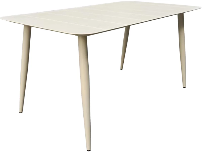 Τραπέζι Vista pakoworld σαμπανί αλουμίνιο 150x80x72εκ