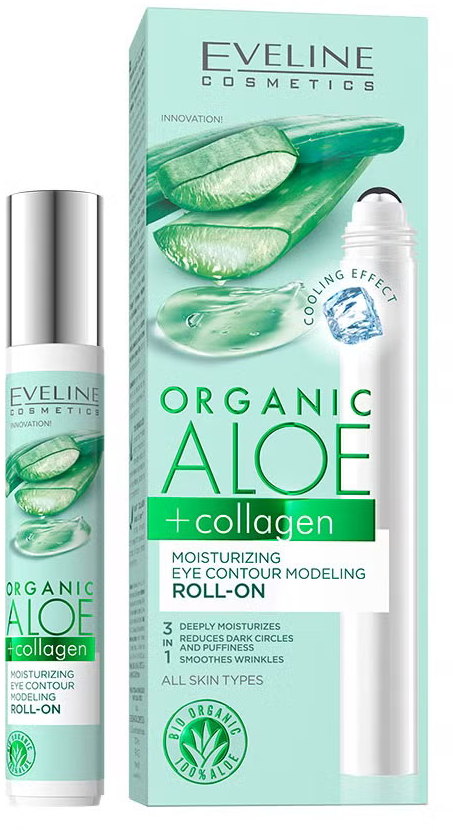 Eveline ORGANIC ALOE Moisturizing & Lifting Eye Contour Gel Roll-on 15ml