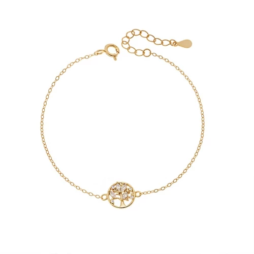 Βραχιόλι Γυναικείο Senza από επιχρυσωμένο ασήμι 925, δέντρο ζωής