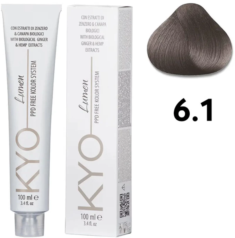 KYO LUMEN PPD Free 6.1 Ξανθό Σκούρο Σαντρέ  (Dark Blonde Ash) 100ml