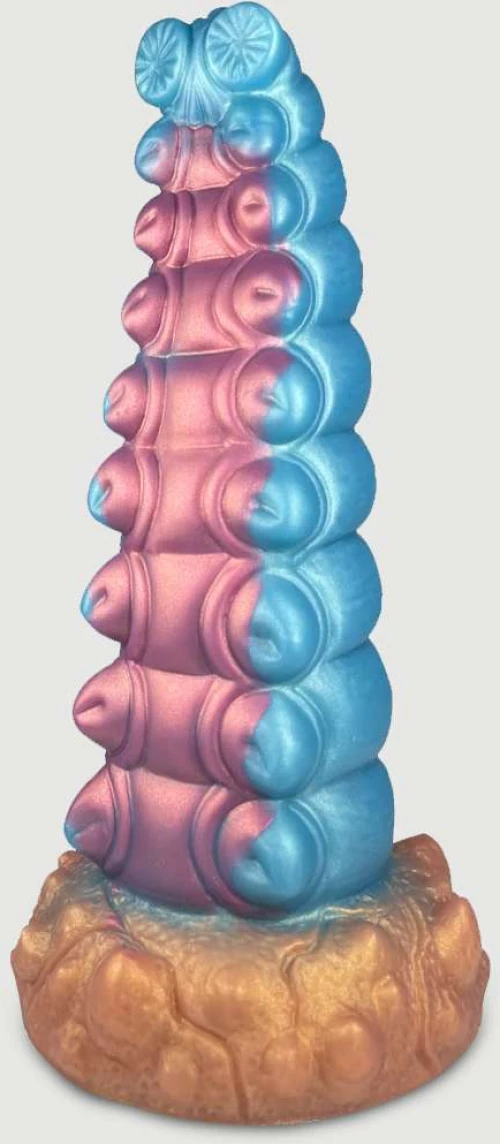 Dildo Σιλικόνης Με Δέρμα Από Χταπόδι Silicone Octopuss Skin Dildo 20 x 5,3 cm - Μπλε