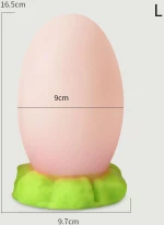 Αυγό Πρωκτική Σφήνα Σιλικόνης Με Βεντούζα Large Silicone Egg Plug With Suction Cup 16,5  x 9 cm - Ροζ