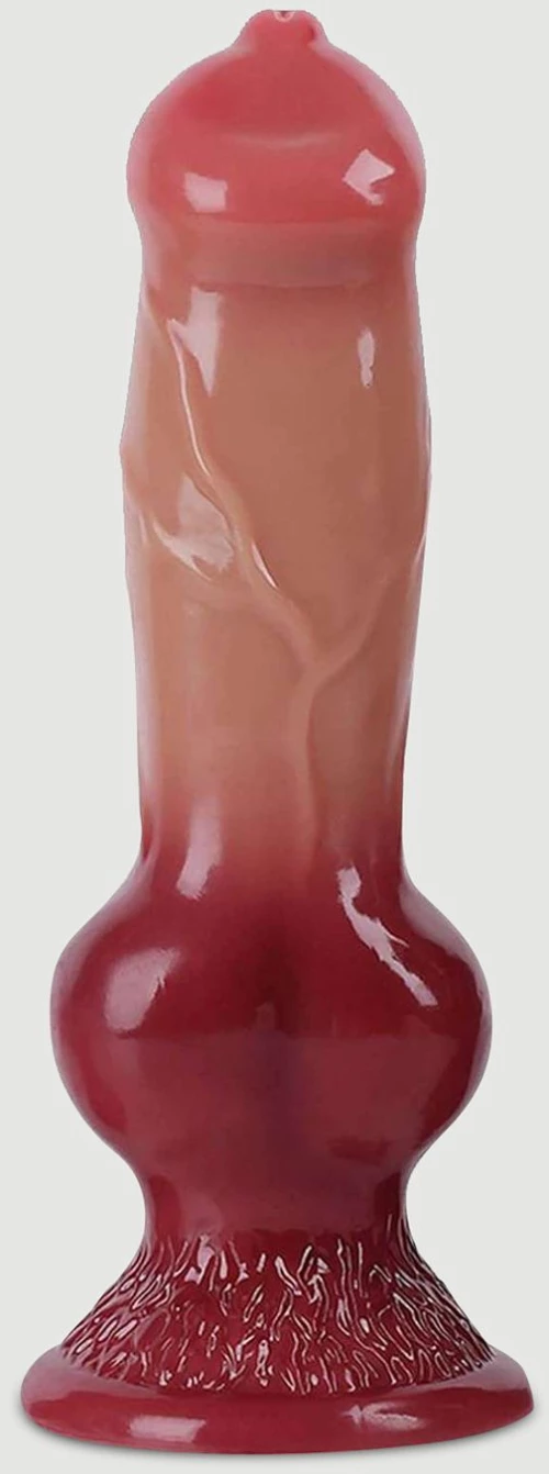 Dildo Σκύλου Από Σιλικόνη Με Βεντούζα Doggy Style Large Silicone Dildo With Suction Cup 24 cm - Φυσικό Χρώμα