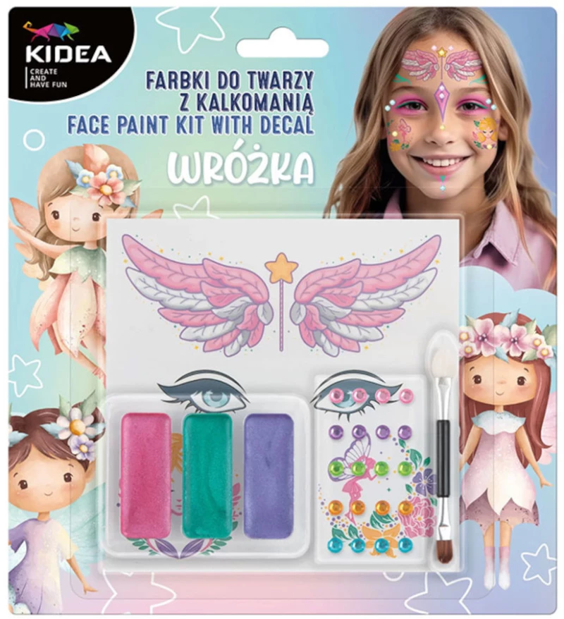 Kidea Χρώματα Προσώπου Βαφές με Xαλκομανίες Fairy 700408