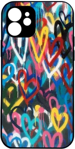 colorful hearts - iPhone 13 mini