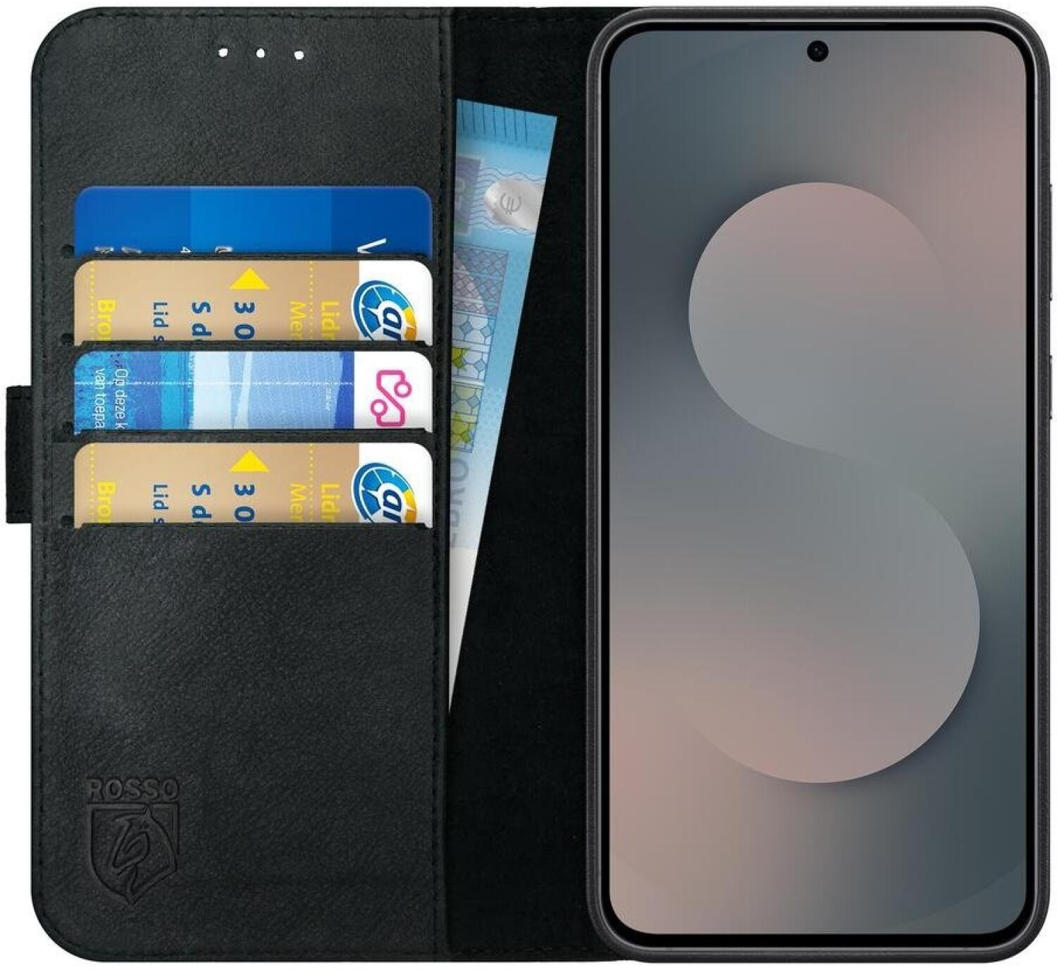 Θήκη Samsung Galaxy S25 FE Rosso Deluxe Δερμάτινο Πορτοφόλι - Black (8719246494079)