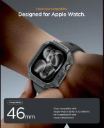 Θήκη Apple Watch 11 / 10 46mm Spigen Rugged Armor 2 Ανθεκτική Σιλικόνης - Dark Gray (ACS10500)