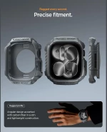 Θήκη Apple Watch 11 / 10 46mm Spigen Rugged Armor 2 Ανθεκτική Σιλικόνης - Dark Gray (ACS10500)
