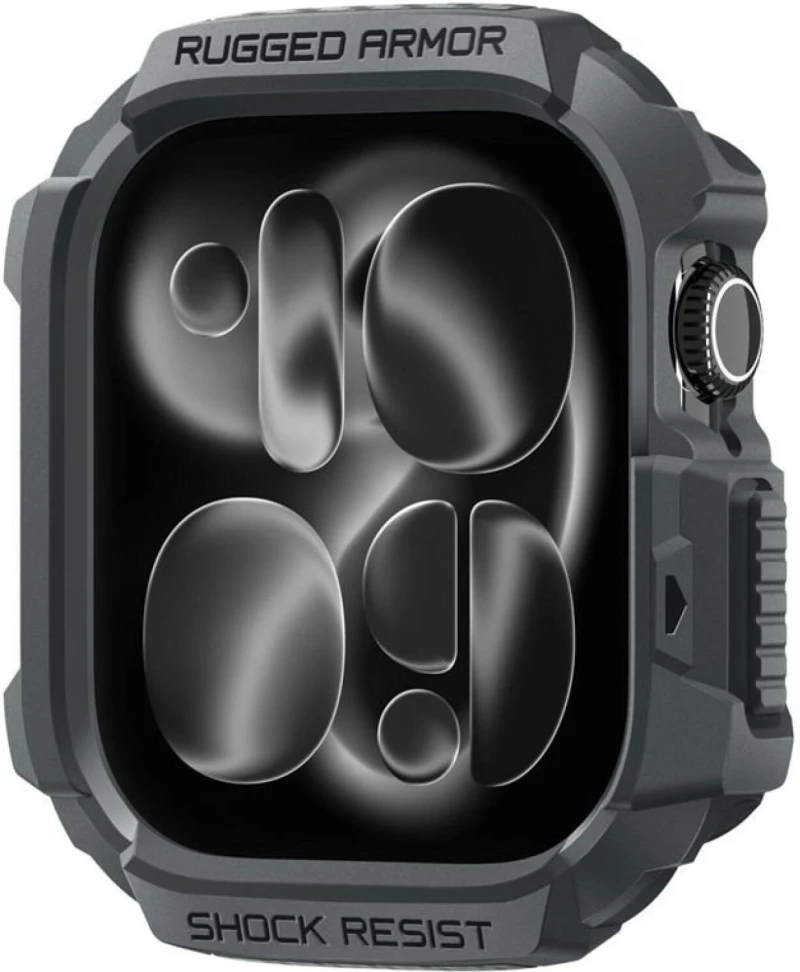 Θήκη Apple Watch 11 / 10 46mm Spigen Rugged Armor 2 Ανθεκτική Σιλικόνης - Dark Gray (ACS10500)