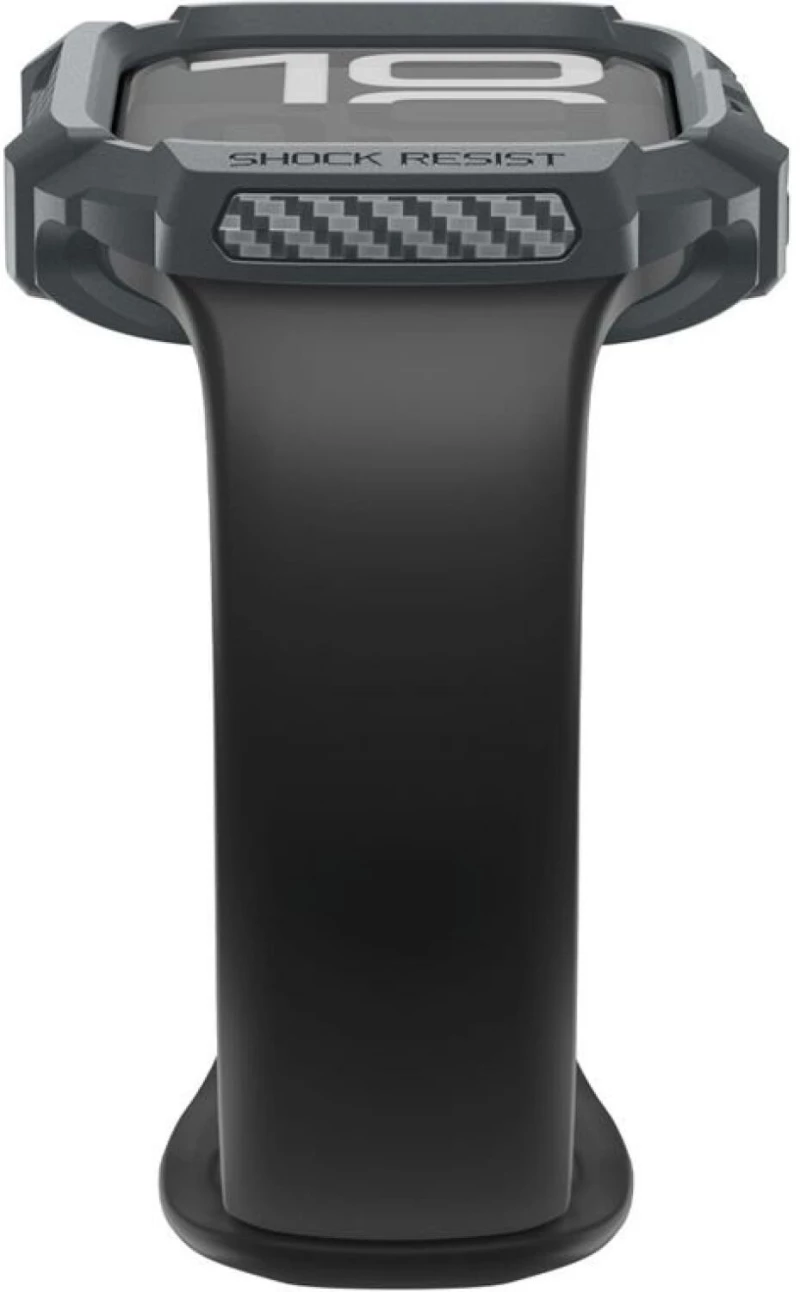 Θήκη Apple Watch 11 / 10 46mm Spigen Rugged Armor 2 Ανθεκτική Σιλικόνης - Dark Gray (ACS10500)