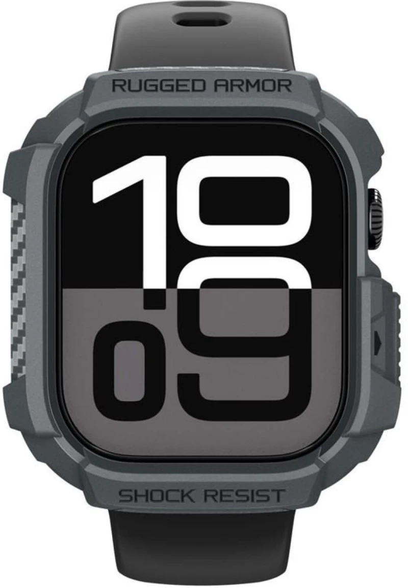 Θήκη Apple Watch 11 / 10 46mm Spigen Rugged Armor 2 Ανθεκτική Σιλικόνης - Dark Gray (ACS10500)