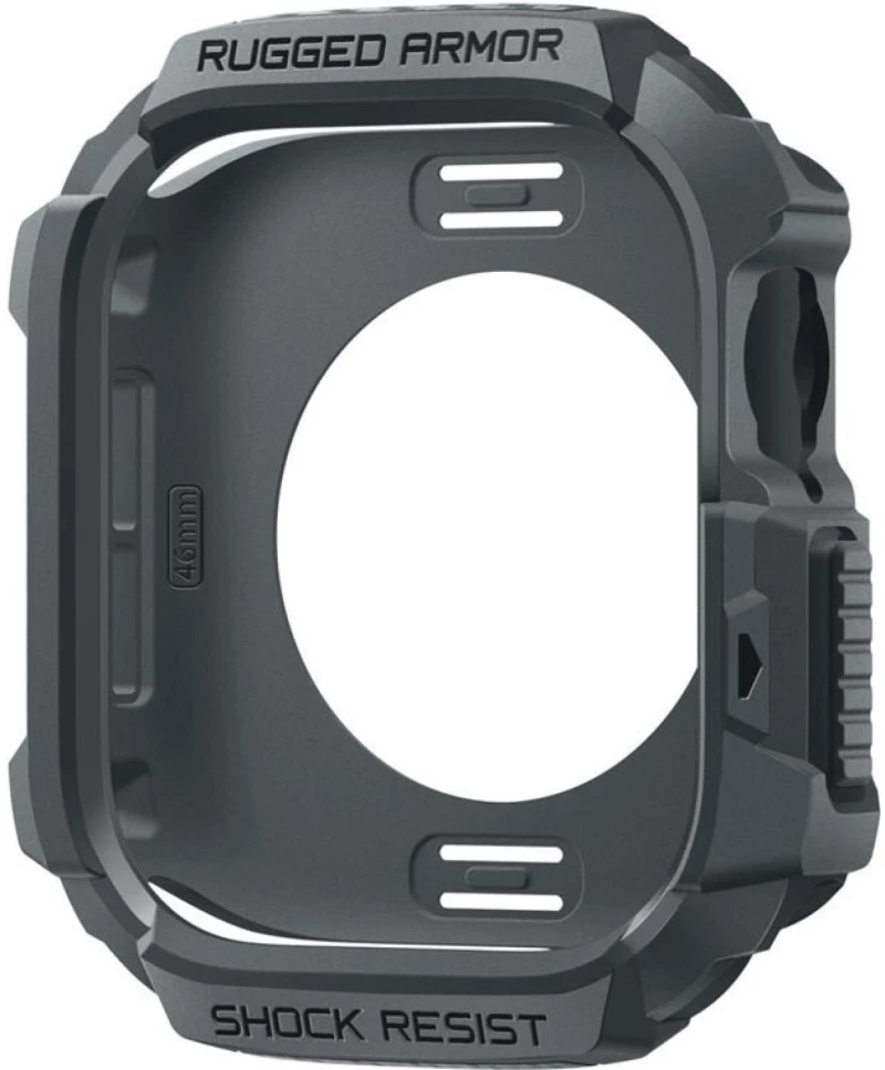 Θήκη Apple Watch 11 / 10 46mm Spigen Rugged Armor 2 Ανθεκτική Σιλικόνης - Dark Gray (ACS10500)