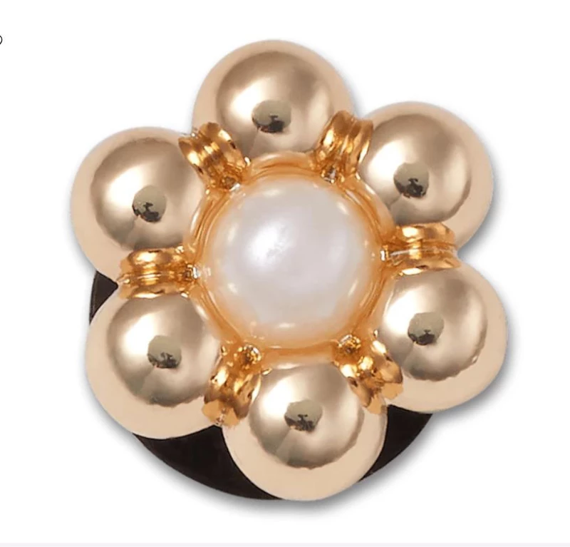 CROCS ΔΙΑΚΟΣΜΗΤΙΚΟ CHARM UNIQUE GOLD AND PEARL TINY FLOWER (#10014454-UNC)