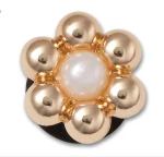 CROCS ΔΙΑΚΟΣΜΗΤΙΚΟ CHARM UNIQUE GOLD AND PEARL TINY FLOWER (#10014454-UNC)