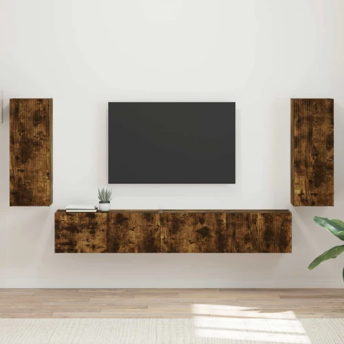 vidaXL 3 pcs Καπνιστό Δρύς