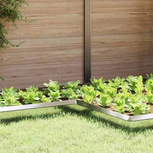 vidaXL Φράκτης σαλιγκαριών 4 pcs Ασημί 10 x 10 x 25 εκ