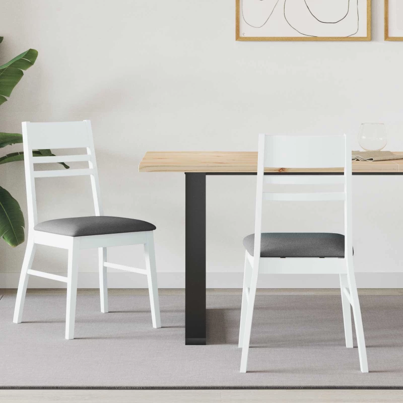 vidaXL Καρέκλες φαγητού 2 pcs Λευκό 43 x 54 x 89 εκ.
