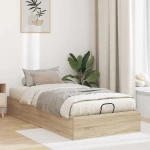 vidaXL Κρεβάτι Οθωμανικού Τύπου Δρύς Sonoma 193 x 75,5 x 25 εκ