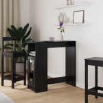 vidaXL Τραπέζι μπαρ Μαύρη Οξυά 101 x 40 x 103,5 εκ Επεξεργασμένο ξύλο