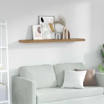 vidaXL Ράφι Τοίχου Επιτοίχιο Καφέ 120 x 23,5 x 4 εκ Επεξεργασμένο ξύλο