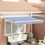 vidaXL Σκηνίτσα Αναδιπλούμενη Μπλε και άσπρο 250 x 200 cm