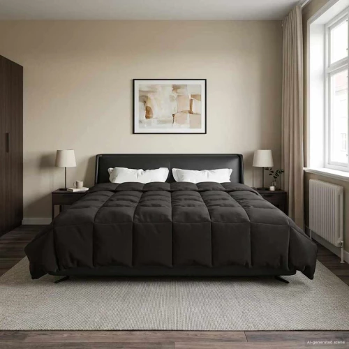 vidaXL Καλοκαιρινό Παπλωματοθήκη Ανθρακί 200 x 220 cm Μικροΐνες
