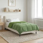 vidaXL Χειμερινό Παπλωματοθήκη Πράσινο 155 x 220 cm Μικροΐνες