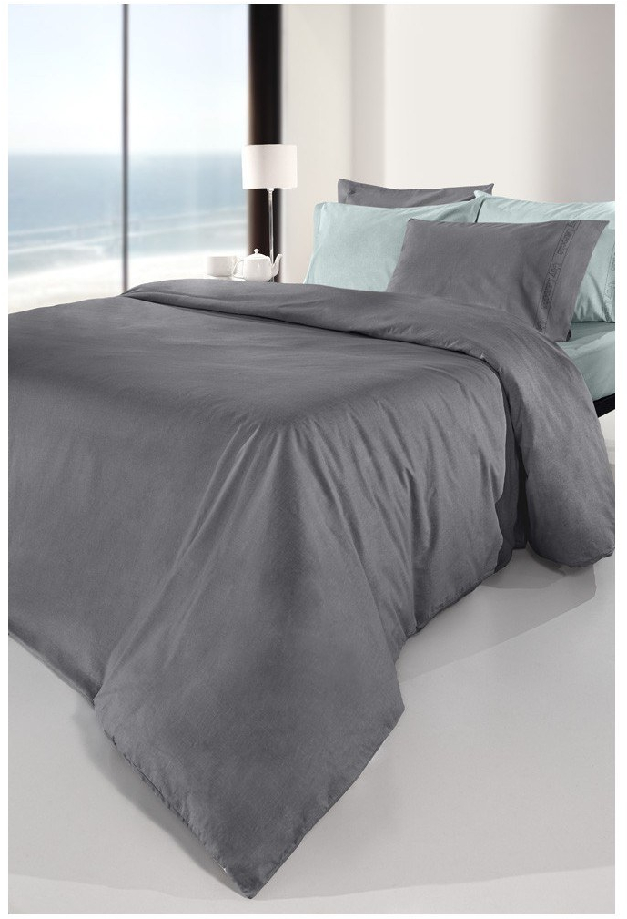 Σεντόνι Ημίδιπλο με Λάστιχο Guy Laroche Color Plus Anthracite 120x200+32