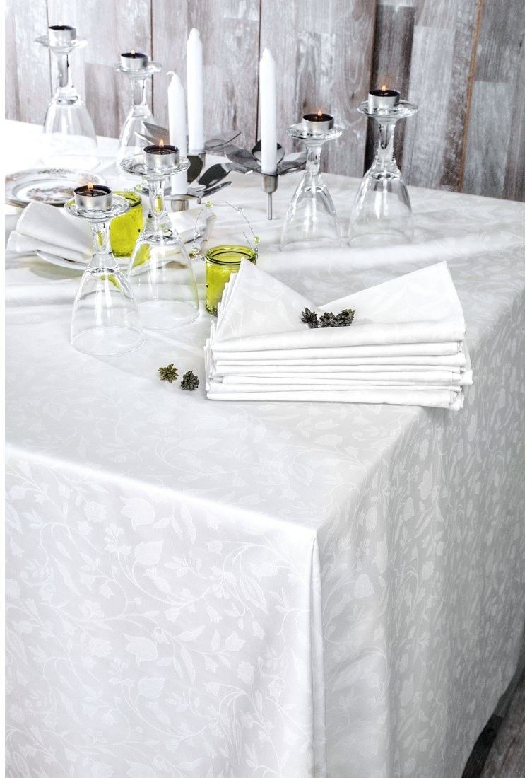 Σετ Πετσέτες Φαγητού 6 Τεμαχίων Rythmos Bensimon Λευκό 50x50