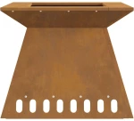 Φωτιά 48x48x40 εκ Ανθεκτικός Χάλυβας Καφέ 858923