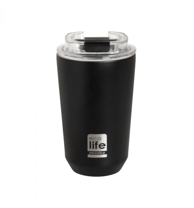 Eco Life Θερμός Ποτήρι Pure Black 360ml
