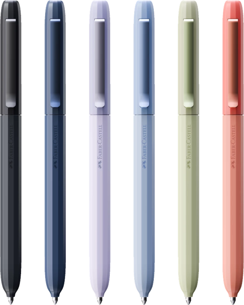 Faber-Castell - Avori Ballpoint Pen – Large-Capacity XB Blue Refill (Inner Fire) / Toys
