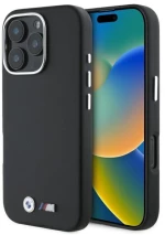 BMW M Smooth Full Wrapped Metal MagSafe Case for iPhone 16 Pro - Black
