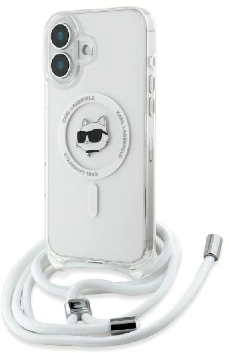 Karl Lagerfeld IML Choupette Head & Cord Magsafe iPhone 16 Case - Clear