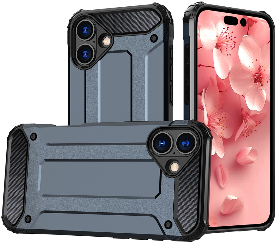 Hybrid Armor iPhone 16 Case - Blue