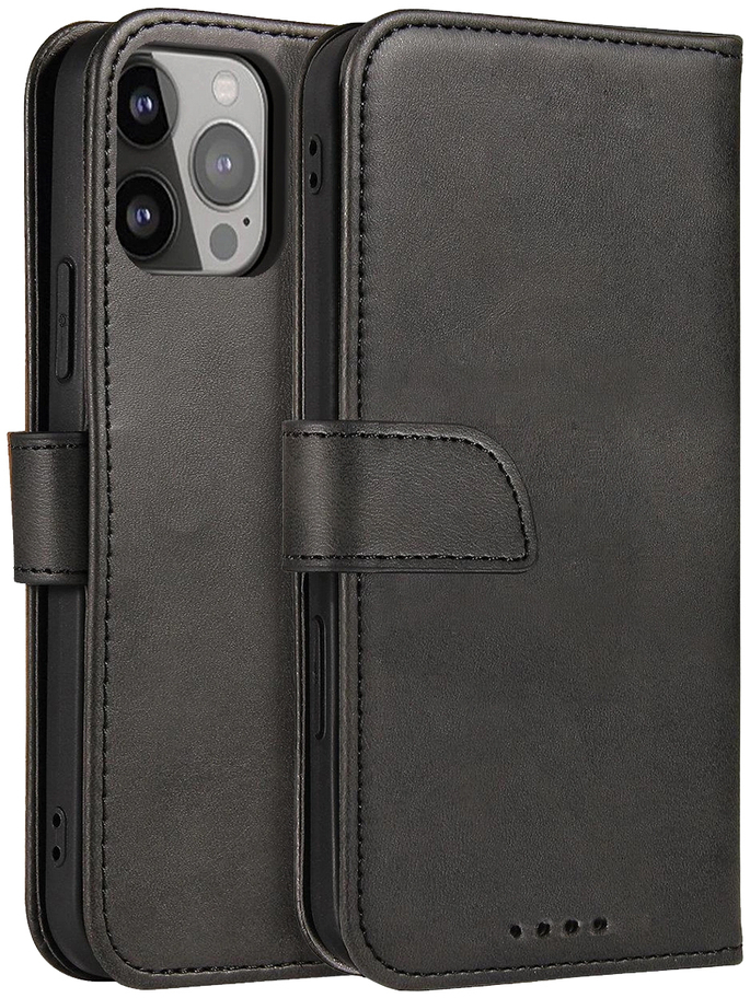 Magnet Case with Flip for Samsung Galaxy S25+ - Black