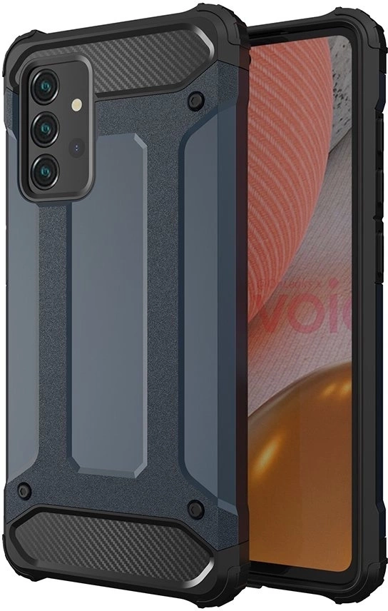 Hybrid Armor Camshield with Camera Cover and Metal Ring for Samsung Galaxy S25+ - Blue