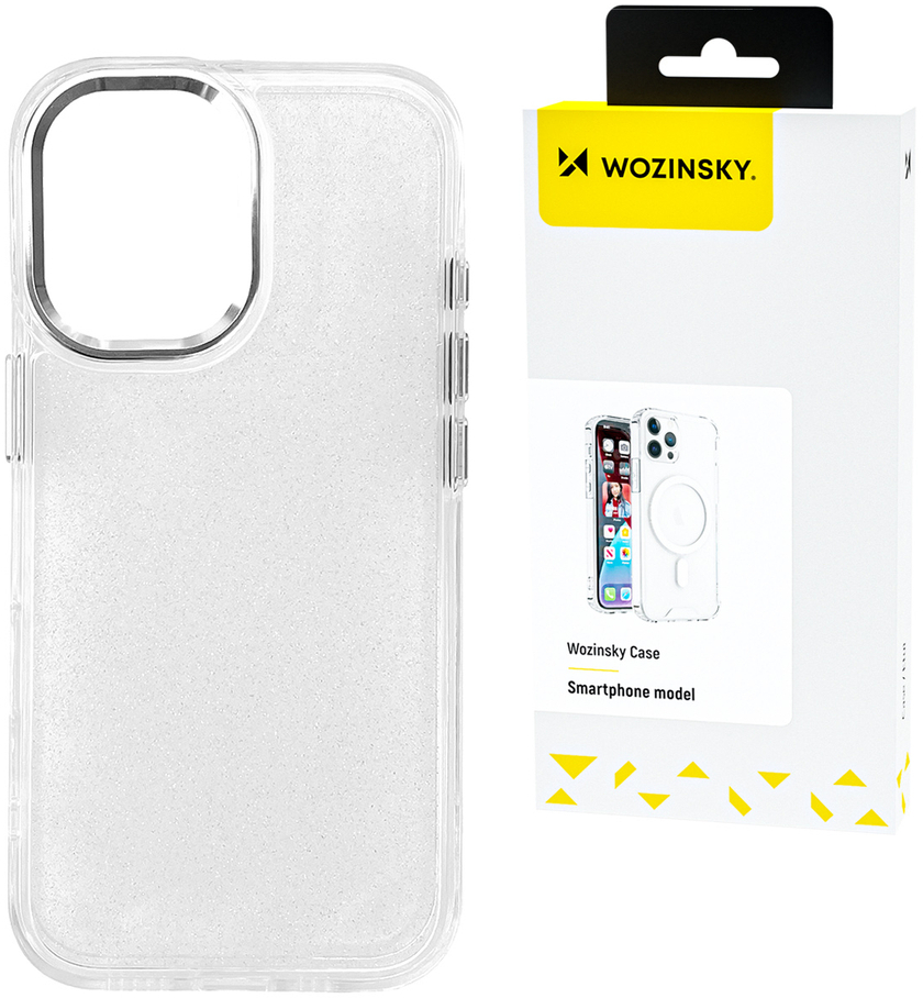 Wozinsky Glitter Case for Samsung Galaxy S24 FE - transparent with glitter