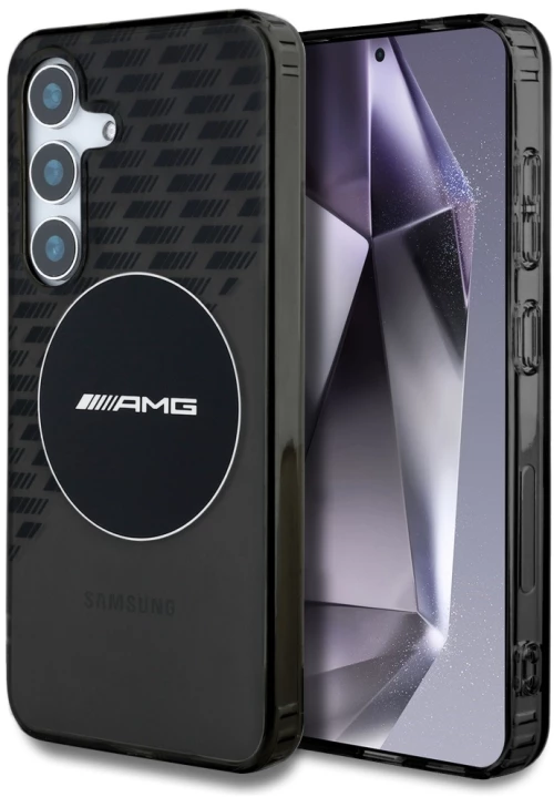 AMG Transparent Rhombs MagSafe Case for Samsung Galaxy S25 - Black