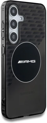AMG Transparent Rhombs MagSafe Case for Samsung Galaxy S25 - Black