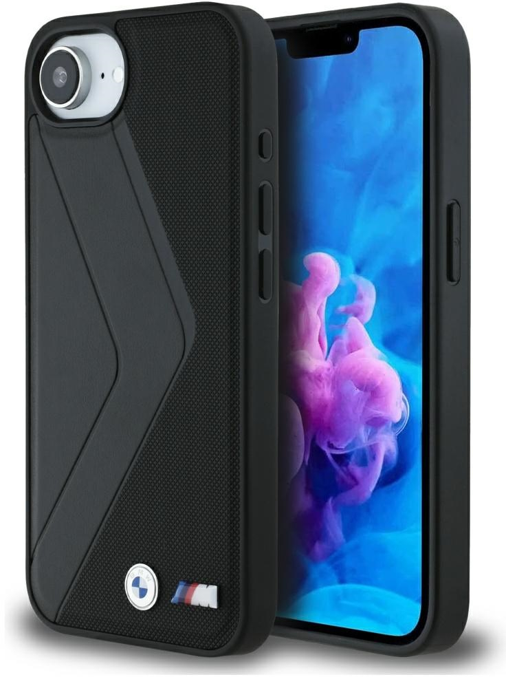 BMW Oversized Stripes MagSafe case for iPhone 16e - black