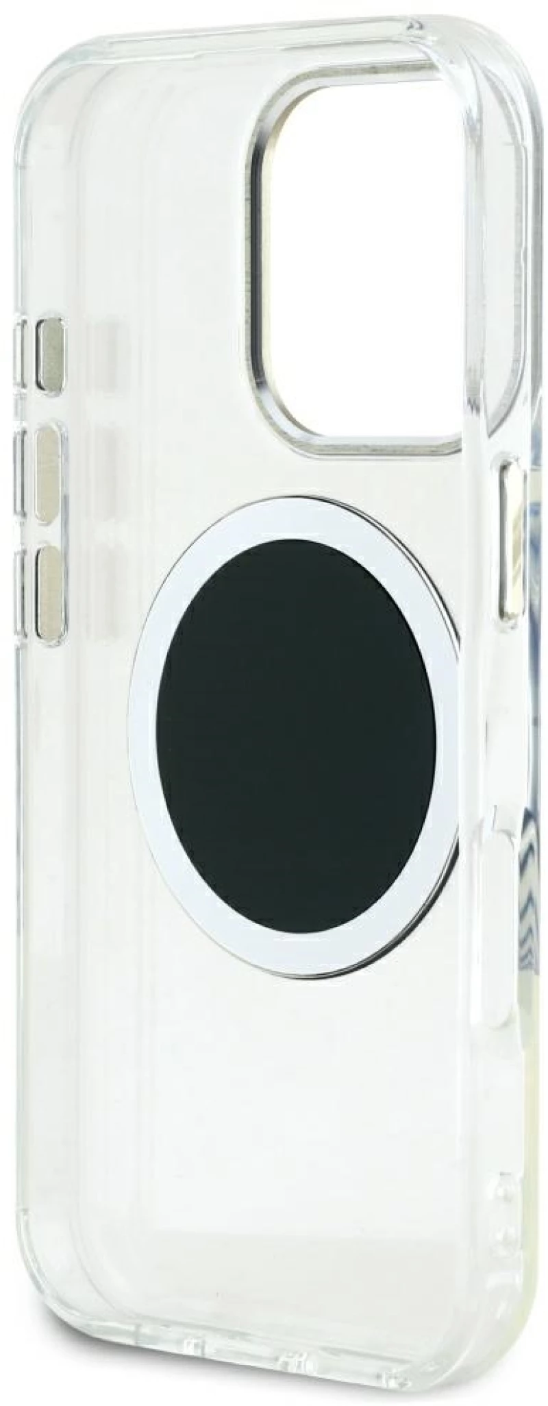 Guess IML Metal Colored Circle Classic Logo MagSafe Case for iPhone 16 Pro Max - Black