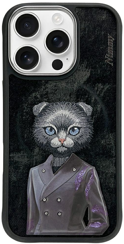 Nimmy Magnetic fashion cute pet MagSafe case for iPhone 16 Pro Max - black