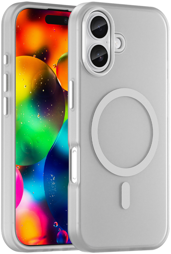 Magnetic Abrasive iPhone 17 Case Compatible with MagSafe - Matte White