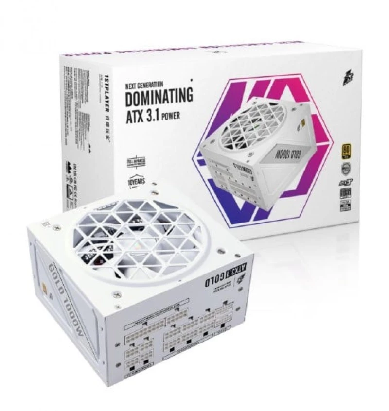 1STPLAYER  NGDP HA-1000BA3 PLATINUM 1000W  PSU ATX Full Modular, 80+ Gold, Gaming