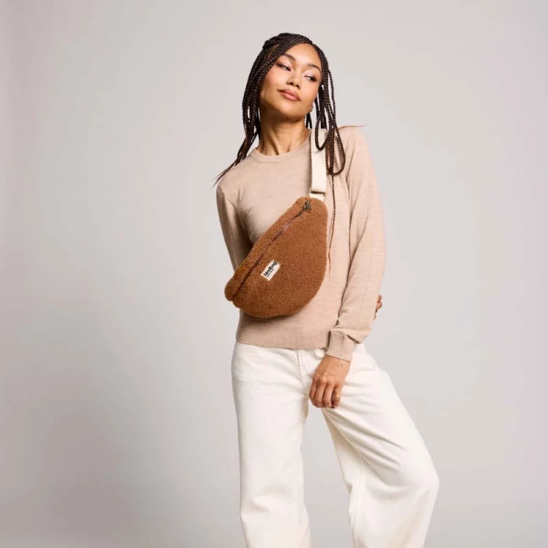 Hindbag Τσαντάκι Μέσης The Large Sasha Teddy Fanny Pack Brown