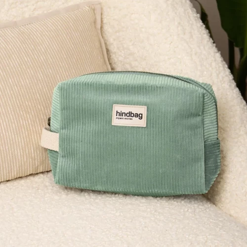 Hindbag Νεσεσέρ Leon Mint Green Corduroy | Κοτλέ Νεσεσέρ από Οργανικό Βαμβάκι