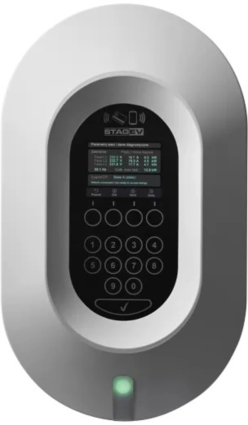 STAG EV STAG-EV-WB-11KW - Car battery charger 230/400 V AC (L-N / L-L), 3-phase Graphite, White (without charging cable/230V)
